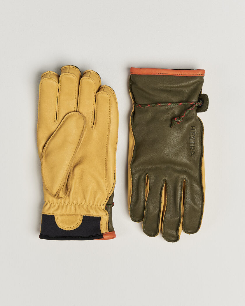 Hestra Wakayama Leather Ski Glove Loden/Tan – Multi-colour