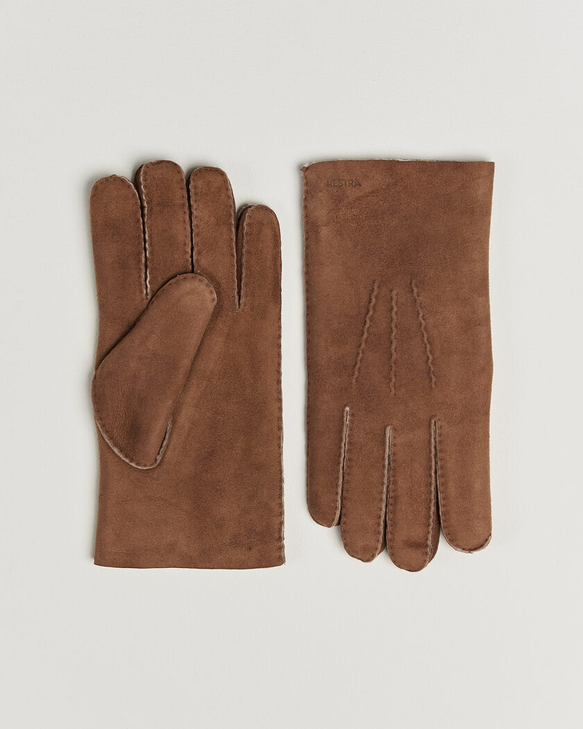 Hestra Bernard Lambskin Suede Glove Brown – Brown