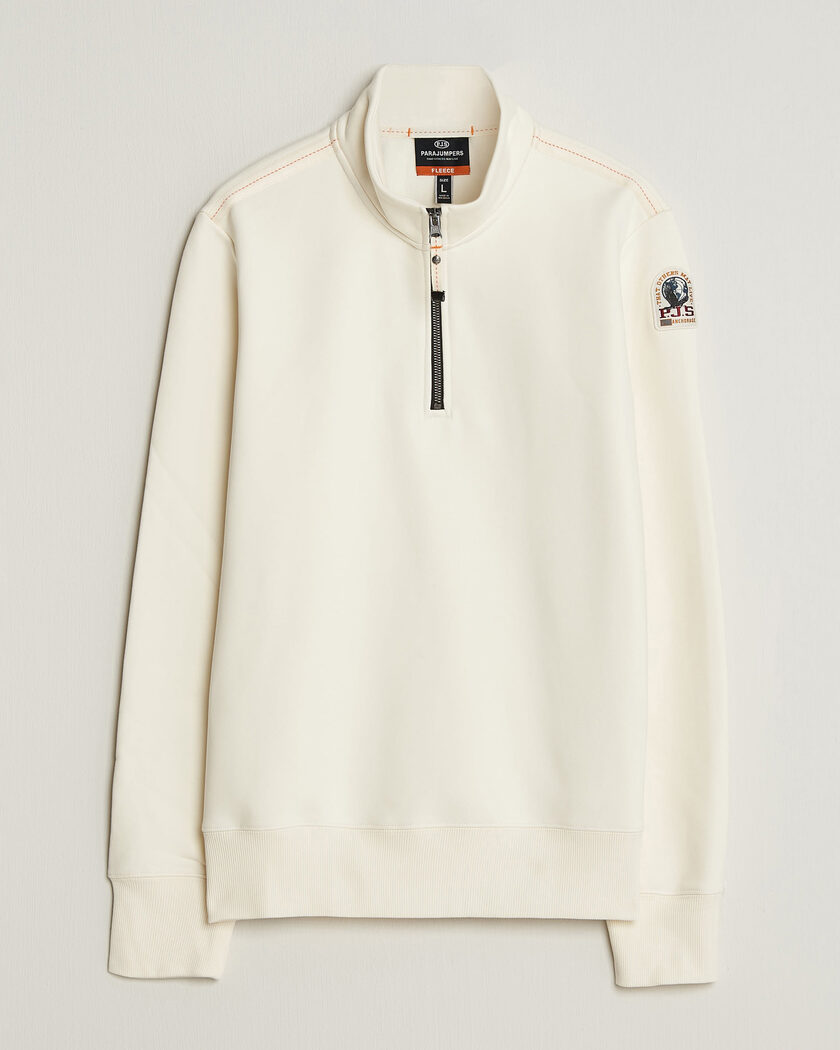 Parajumpers Broad Peak Super Easy Half Zip Sweatshirt Warm Ivory – White