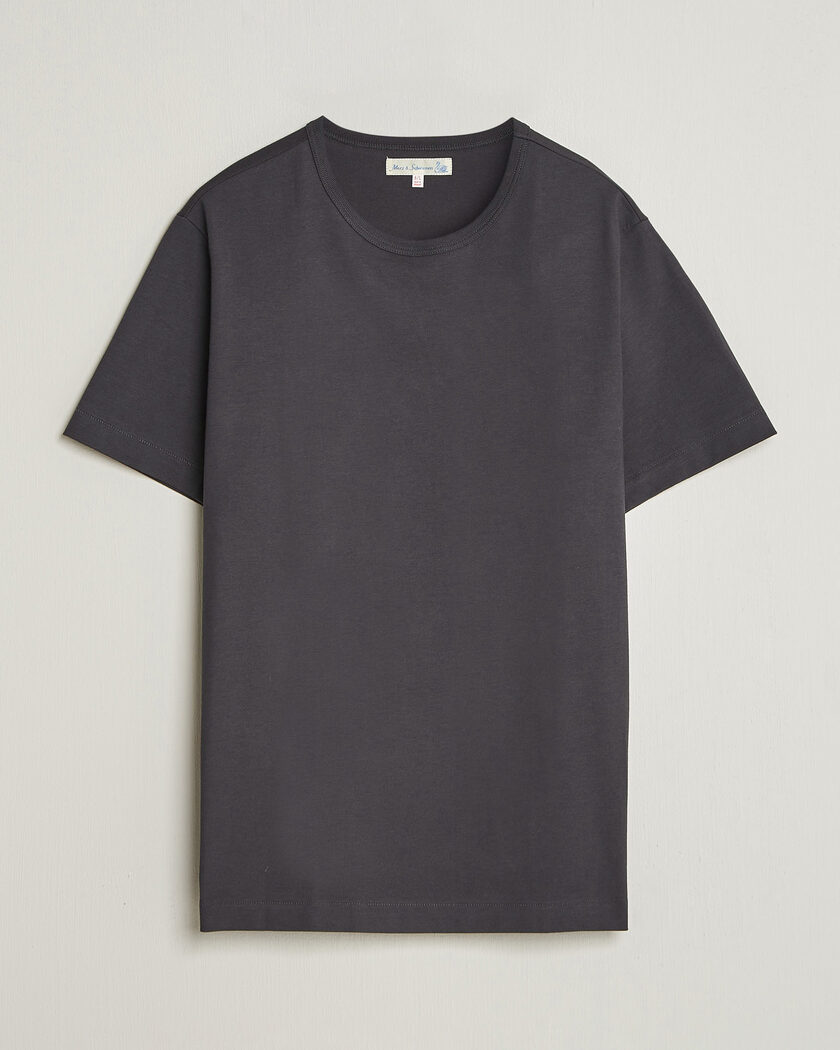 Merz b. Schwanen Classic Fit Sturdy Loopwheeled T-Shirt Charcoal – Grey