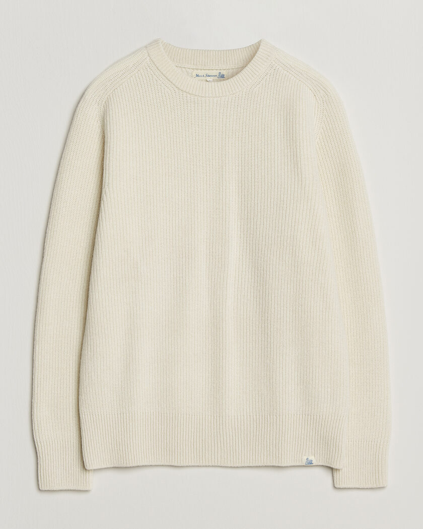 Merz b. Schwanen Merino/Cashmere Knitted Sweater Nature – Beige