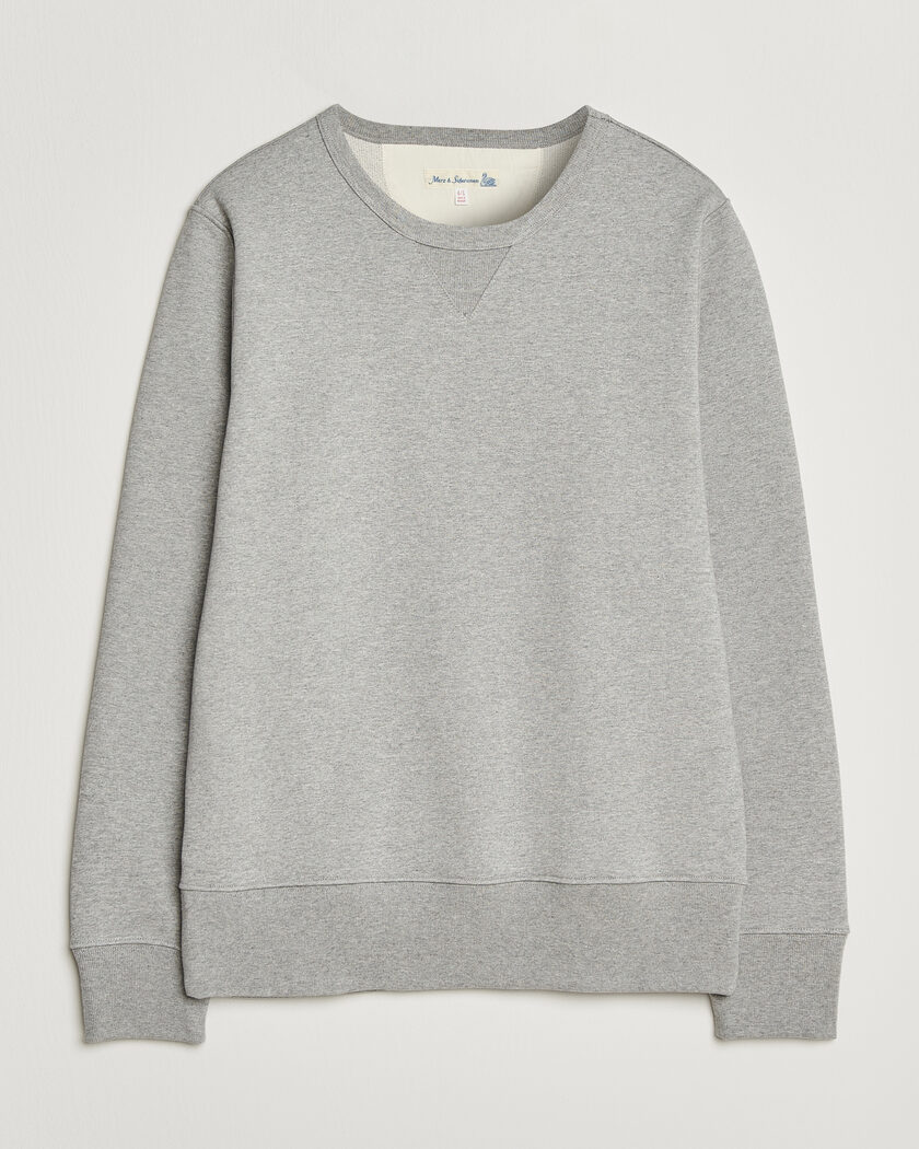 Merz b. Schwanen Classic Fit Loopwheeled Heavyweight Sweatshirt Grey Melange – Grey