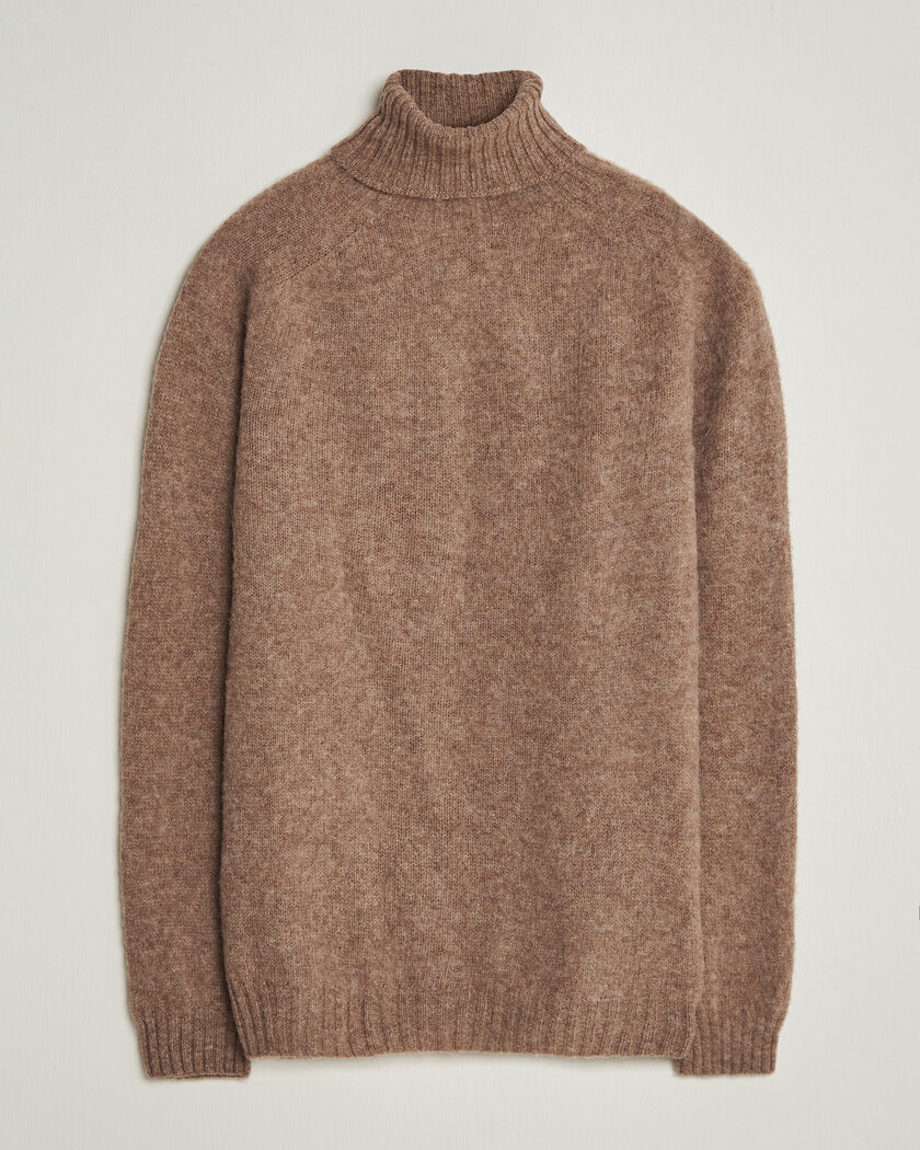 Gran Sasso Rainwool Mock Neck Grey Melange at CareOfCarl.com