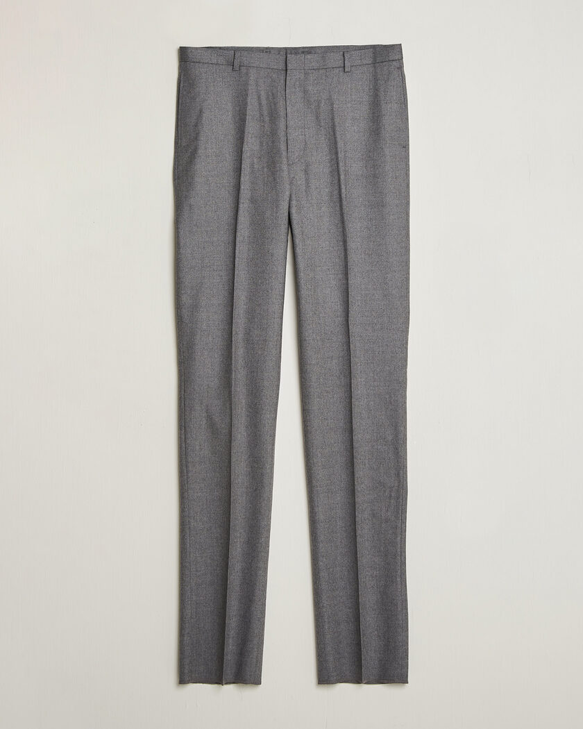 Kamakura Shirts Saxony Wool Ivy Trousers Mid Gray – Grey