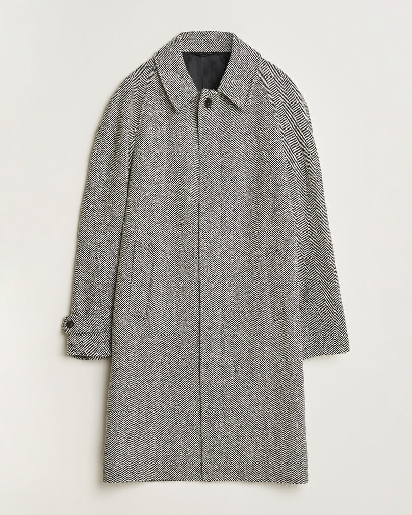 Auralee Finx Gabardine Trench Coat Black at CareOfCarl.com