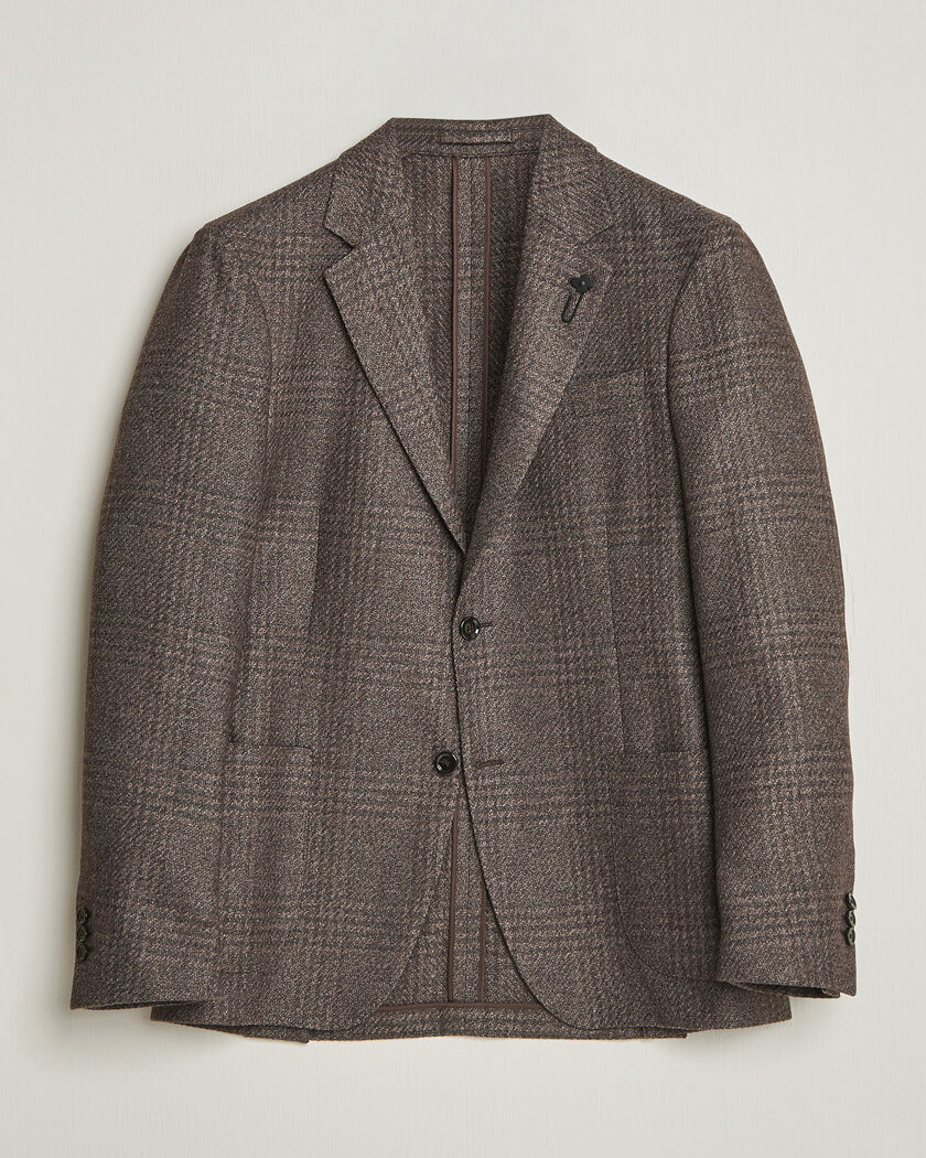 Boglioli K Jacket Wool Hopsack Blazer Navy at CareOfCarl.com