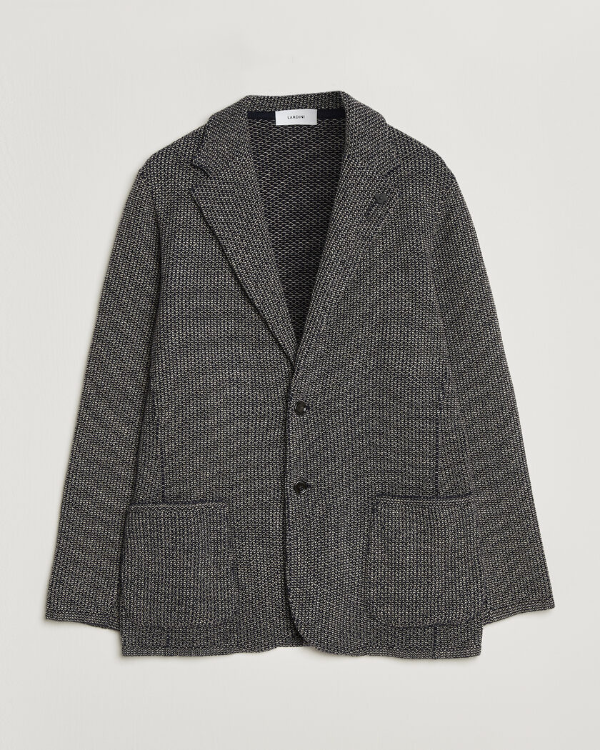 Lardini Structured Cashmere Blazer Navy – Blue