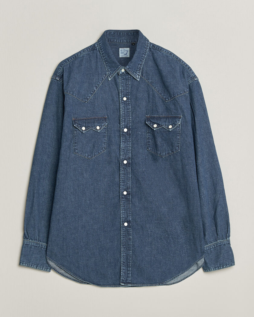 orSlow Denim Western Shirt Vintage Indigo – Blue
