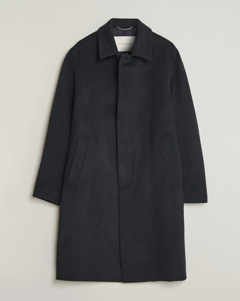 Mackintosh Dunkeld Wool/Cashmere Coat Navy – Blue