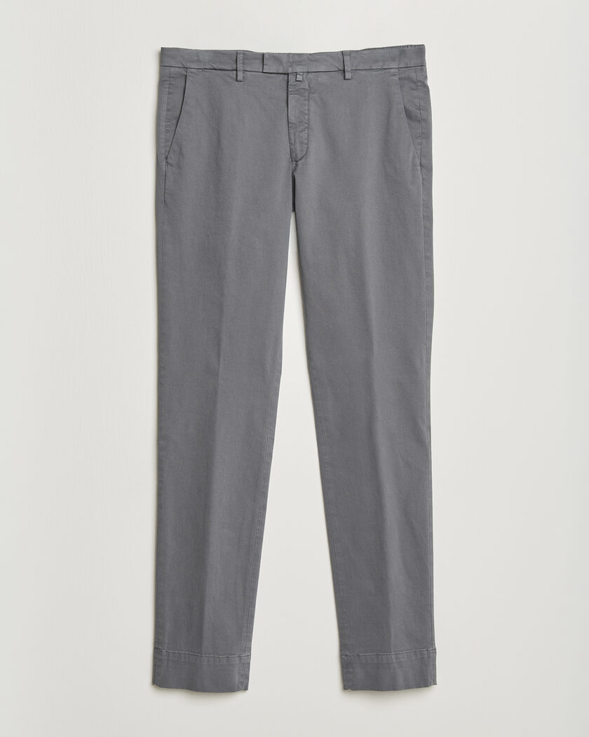 Briglia 1949 Slim Fit Cotton Stretch Trousers Grey – Grey