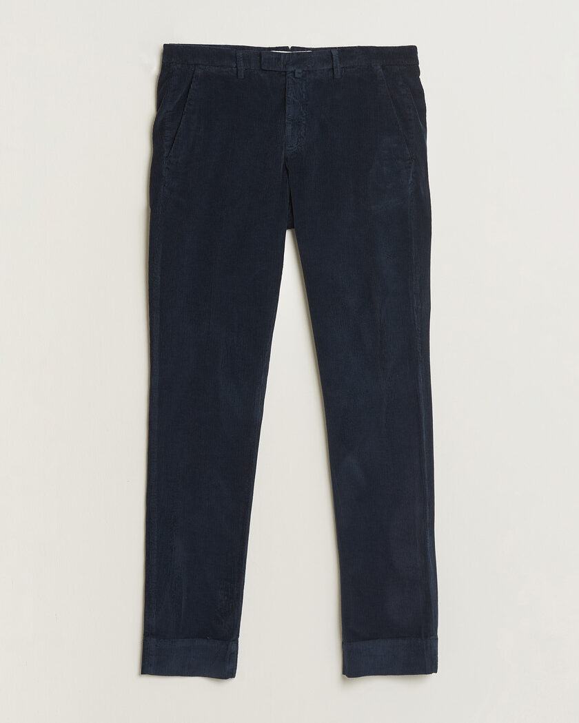 Briglia 1949 Slim Fit Corduroy Trousers Navy – Blue