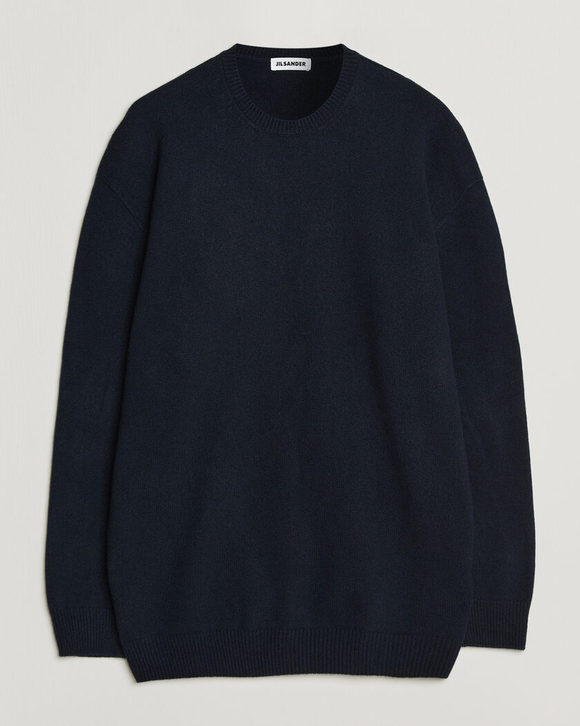 Brunello Cucinelli 2 Ply Cashmere Pullover Dark Blue at CareOfCarl.com