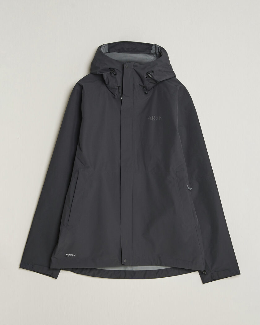 Rab Downpour Waterproof Jacket Black – Black