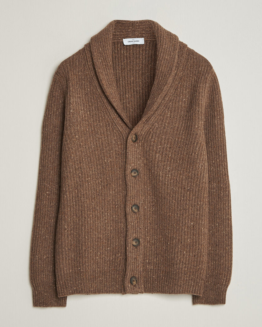 NN07 Frank Crochet Knitted Cardigan Oat at CareOfCarl.com