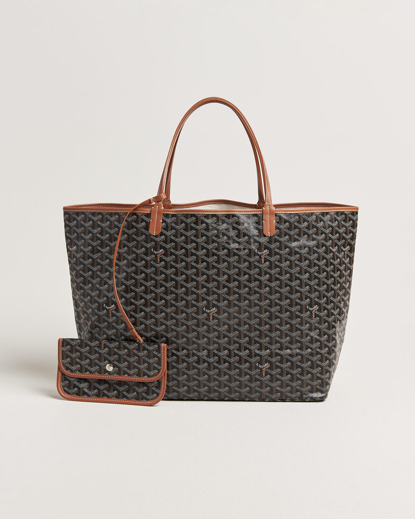 Goyard Pre-Owned Saint Louis GM Coated Canvas Tote Bag Black – Black