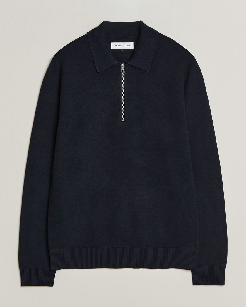 Samsøe Samsøe Matt Half Zip Polo Sky Captain – Blue