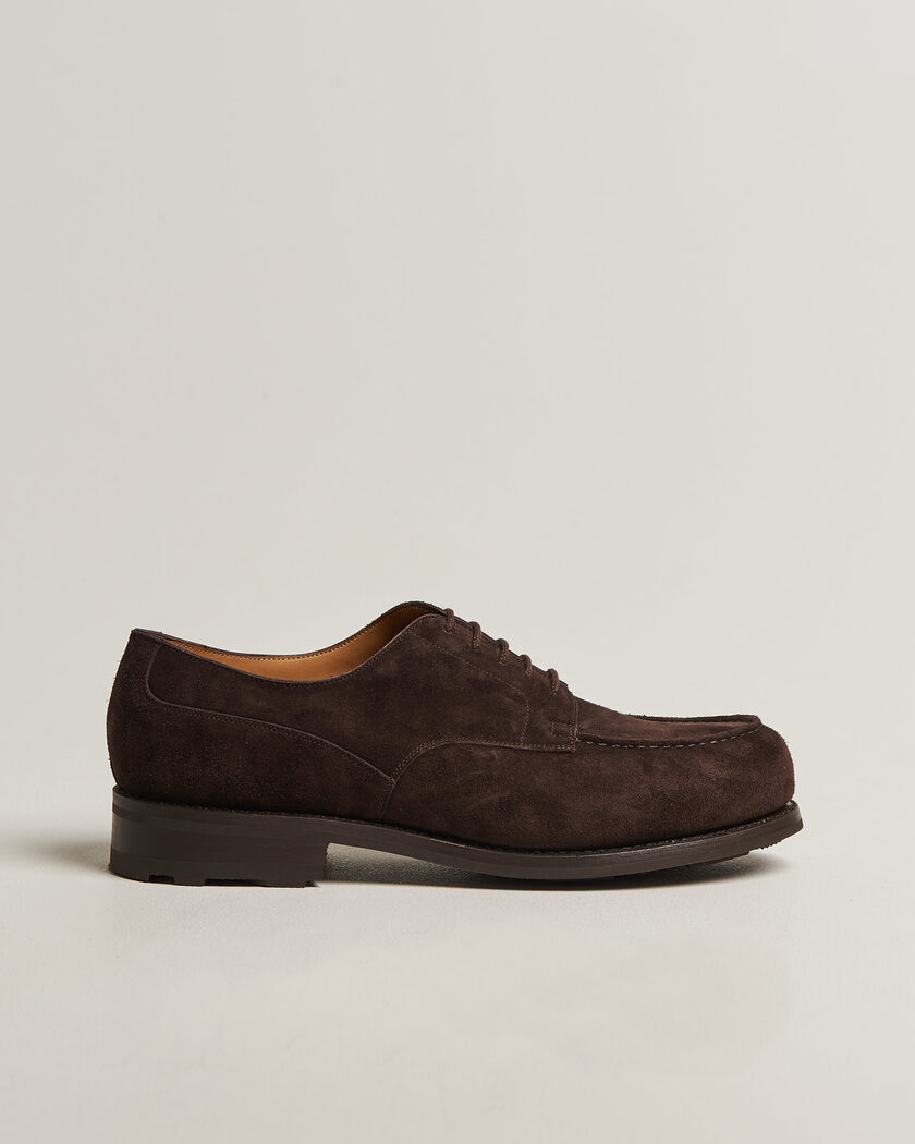 J.M. Weston Golf Derby Dark Brown Suede – Brown