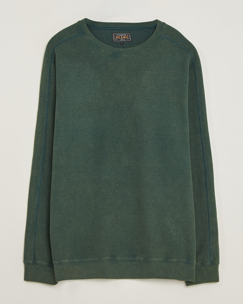 BEAMS PLUS Fade Thermal Crew Green – Green