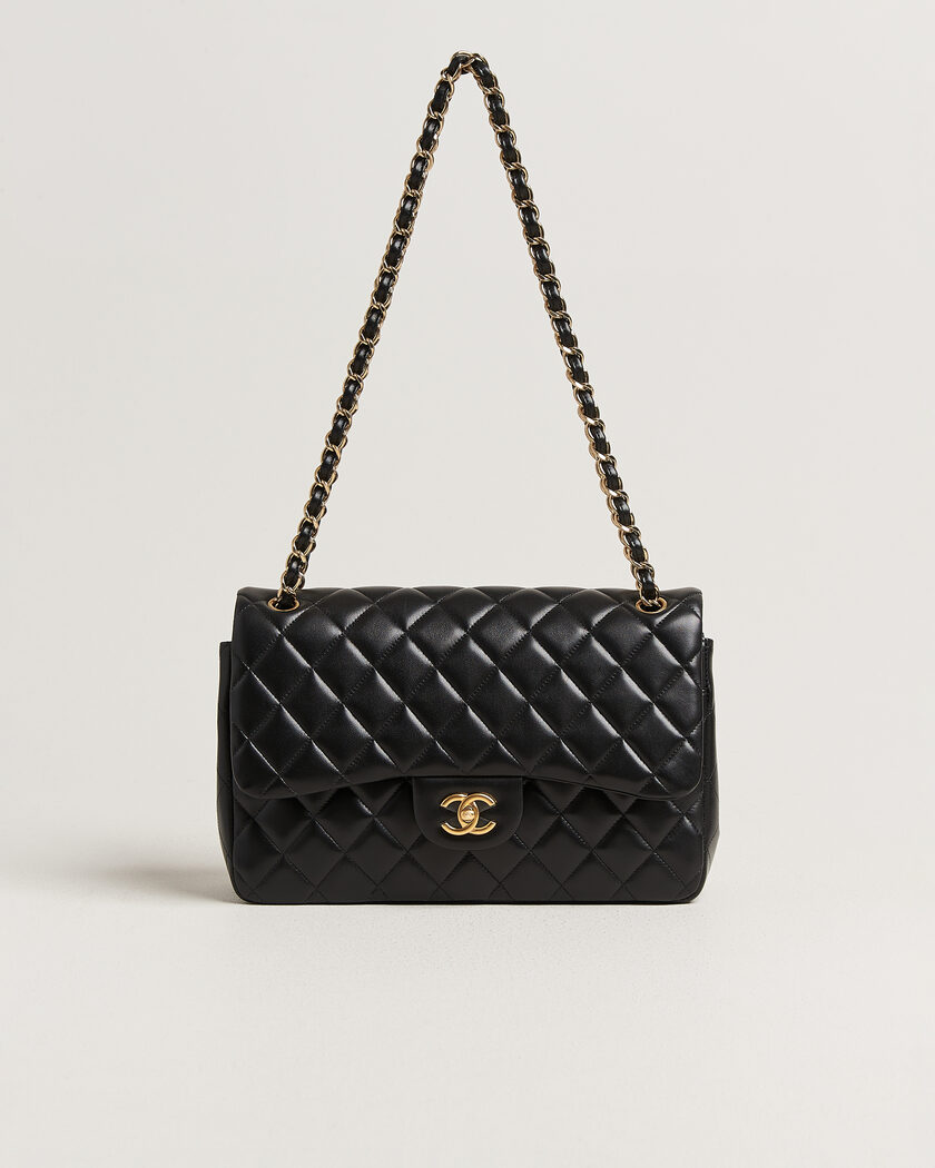 Chanel Pre-Owned Classic Single Flap Maxi Black Caviar at