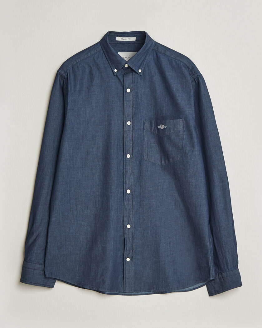 Gant Regular Fit Indigo Shirt Dark Indigo – Blue
