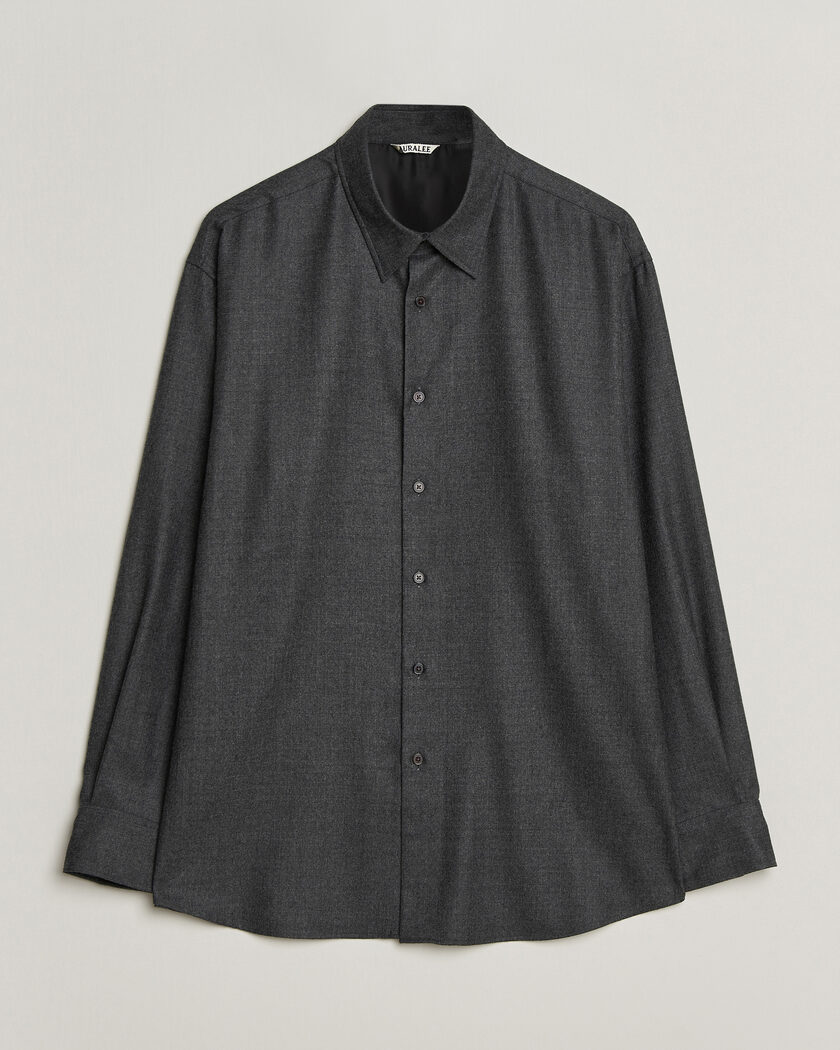Auralee Super Light Wool Shirt Charcoal – Grey