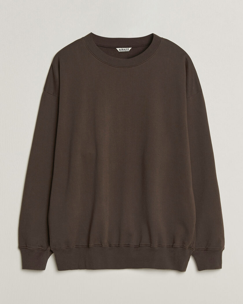 Auralee Super High Gauge Sweat Pullover Dark Brown – Brown