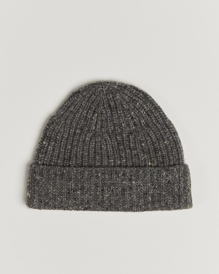 Auralee Cashmere Nep Knit Cap Mix Gray – Grey