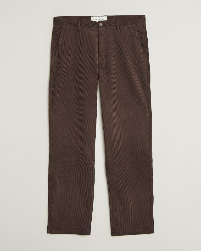 A Day's March Redwood Corduroy Trousers Dark Brown – Brown
