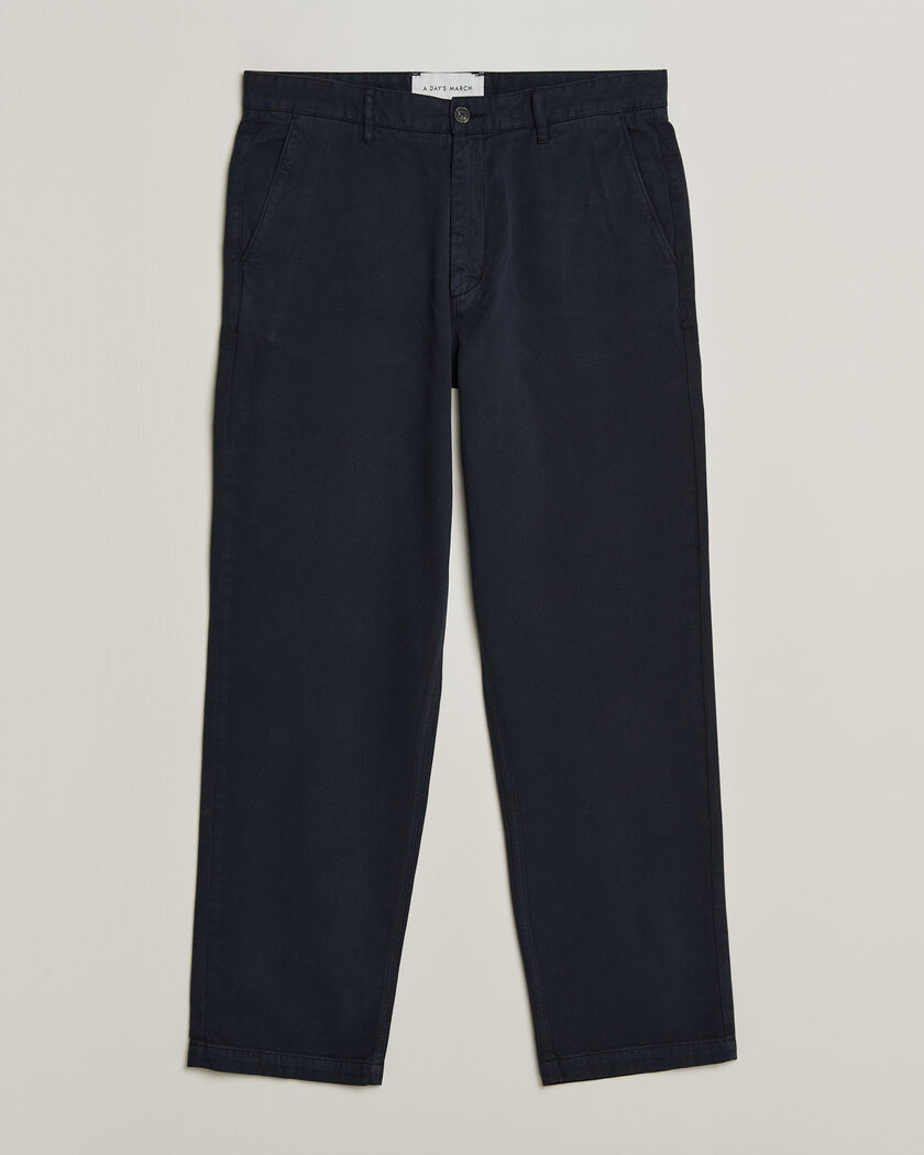A Day's March Redwood Cotton Chinos Navy – Blue