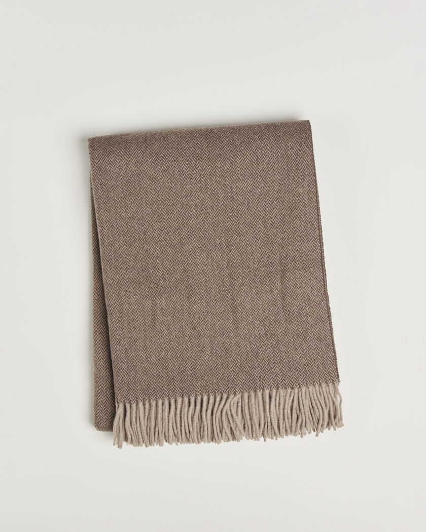 Ralph Lauren Home Jax Wool/Cashmere Throw Blanket Chocolate Brown – Brown