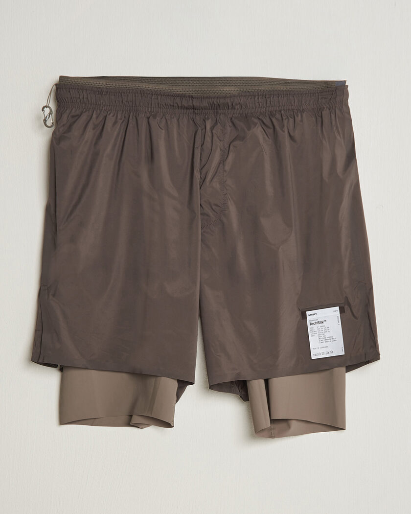  Satisfy TechSilk 8 Inch Shorts Quicksand – Brown