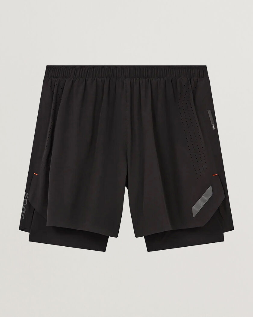 SOAR Running Dual Run Shorts Black – Black
