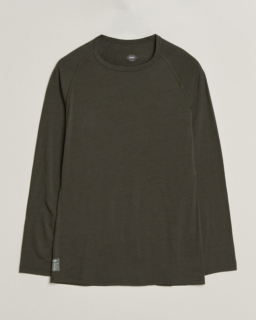 SOAR Running LS Merino/Silk Base Layer Forest – Green