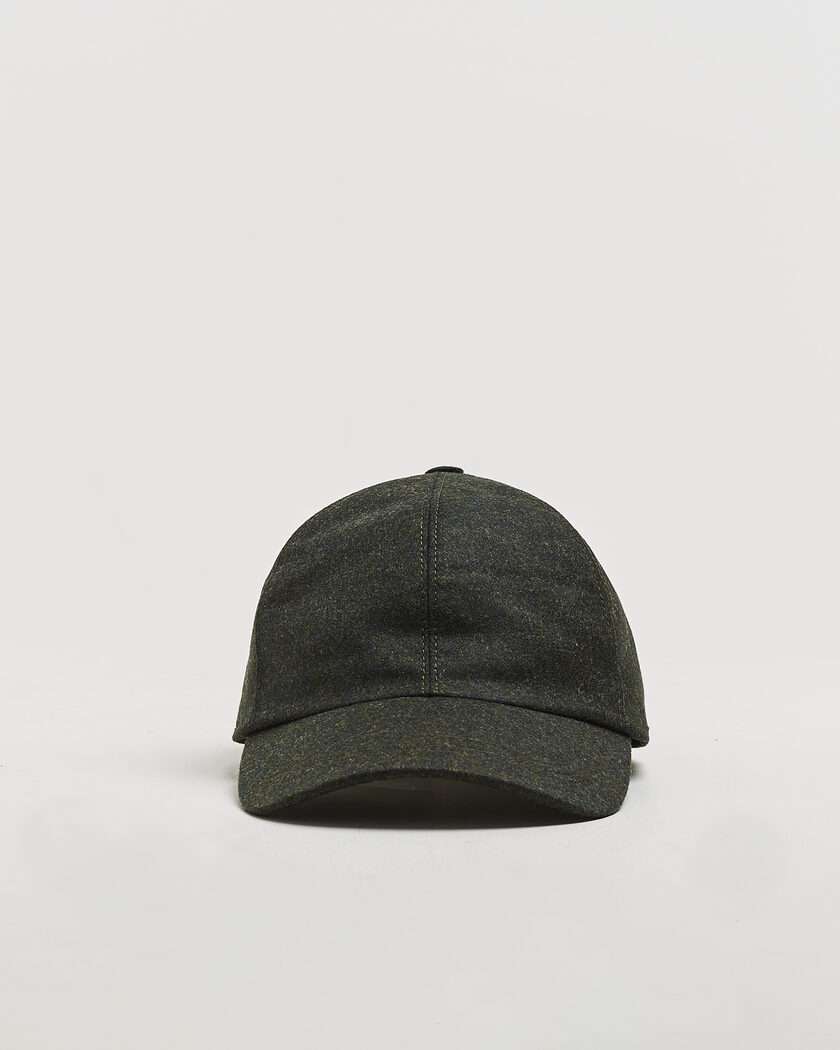Wigéns Wool/Cashmere Baseball Cap Hunter Green – Green