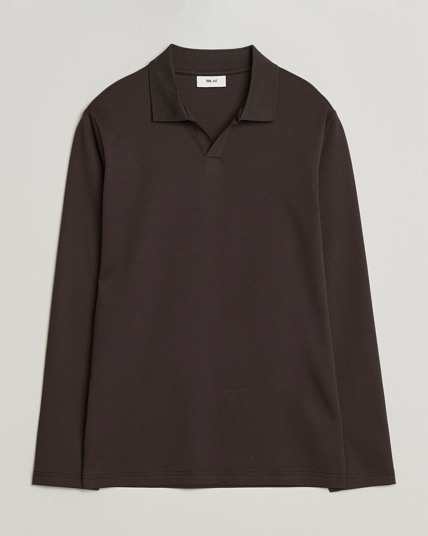NN07 Paul Long Sleeve Polo Deep Truffle – Brown