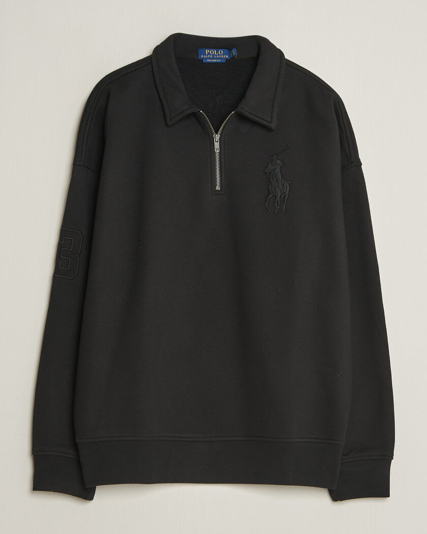 Polo Ralph Lauren Heavy Weight Half Zip Fleece Polo Black – Black