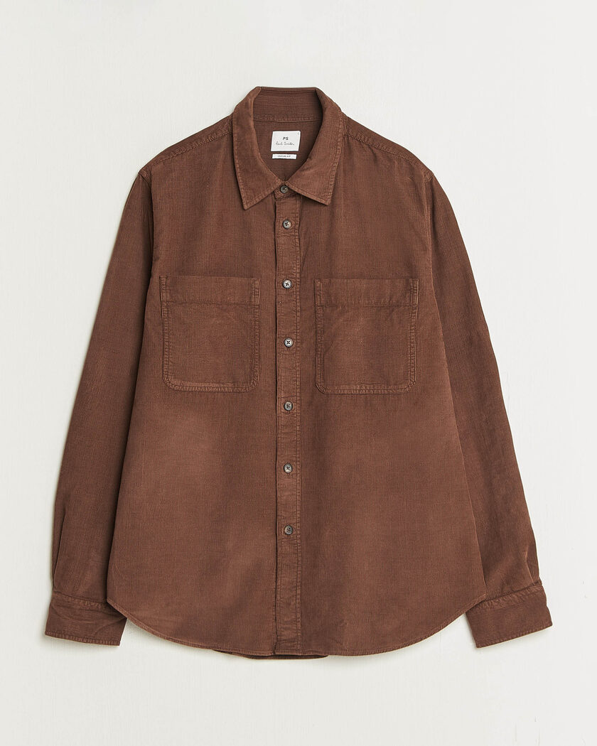 PS Paul Smith Casual Fit Corduroy Shirt Brown – Brown