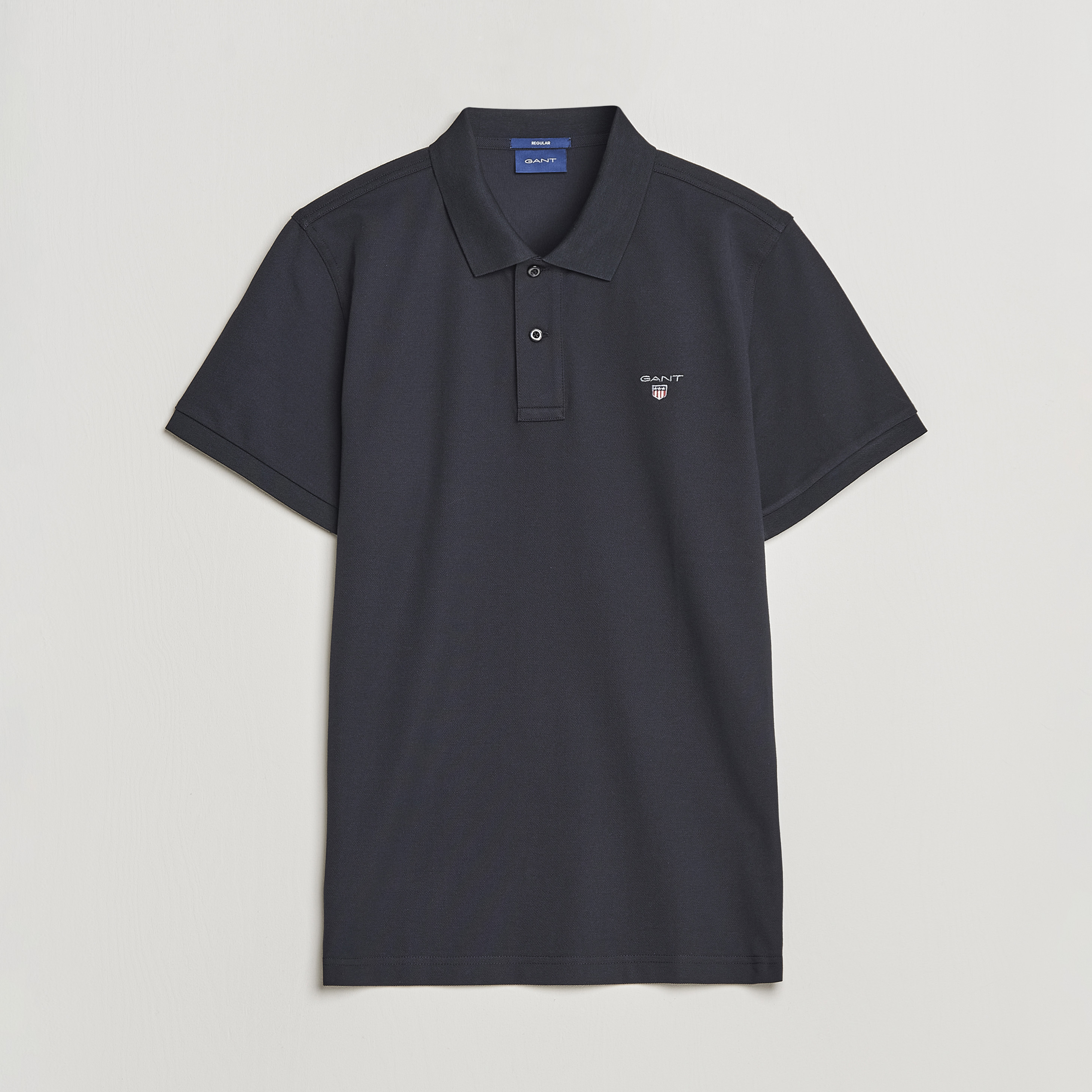 Gant Black Regular Fit Polo Tshirt