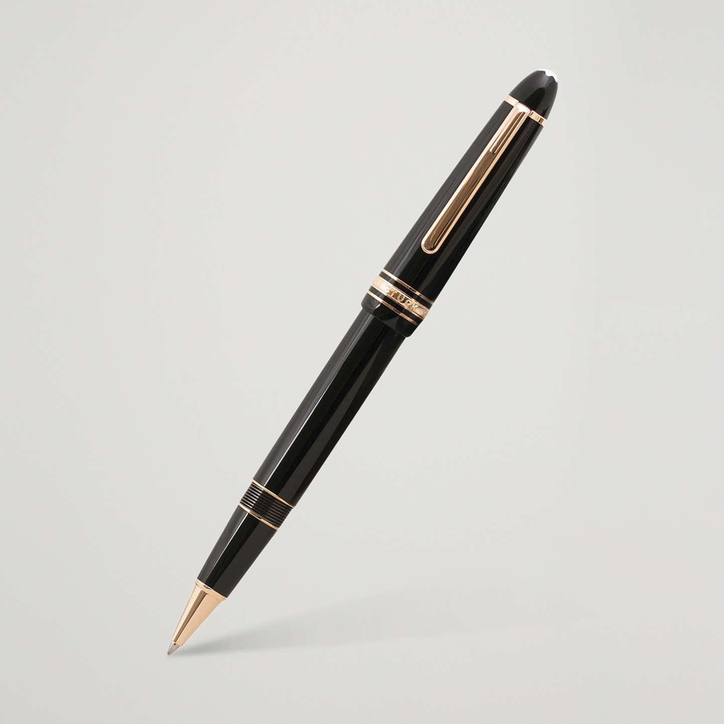 Montblanc Meisterstück Le Grand Rollerball – Schwarzes Edelharz Mit Vergoldeten Details