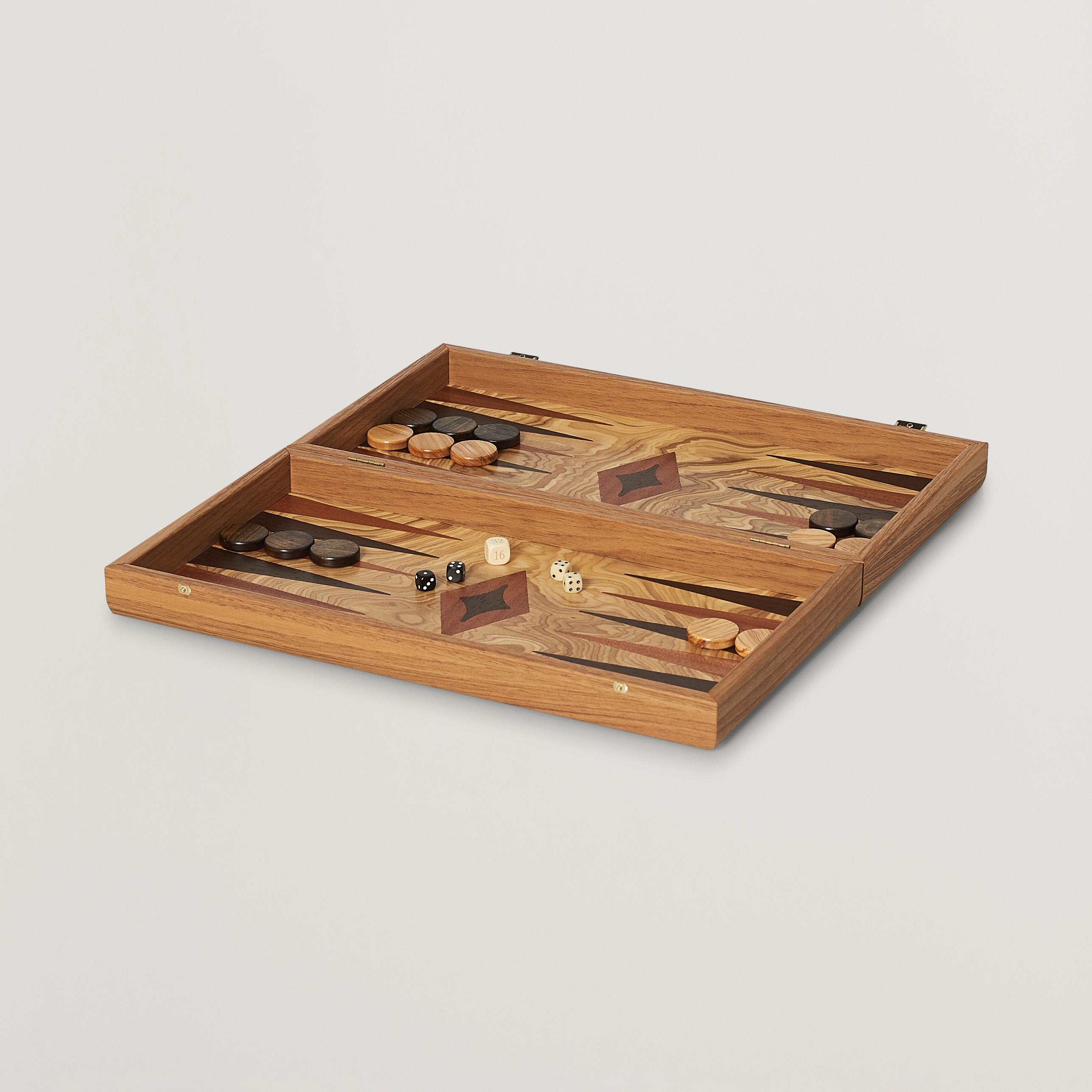 Manopoulos Backgammon De Wengué Y Roble – Tablero De 20 Pulgadas Hecho A Mano En Grecia, Lujoso Y Completo Con Accesorios