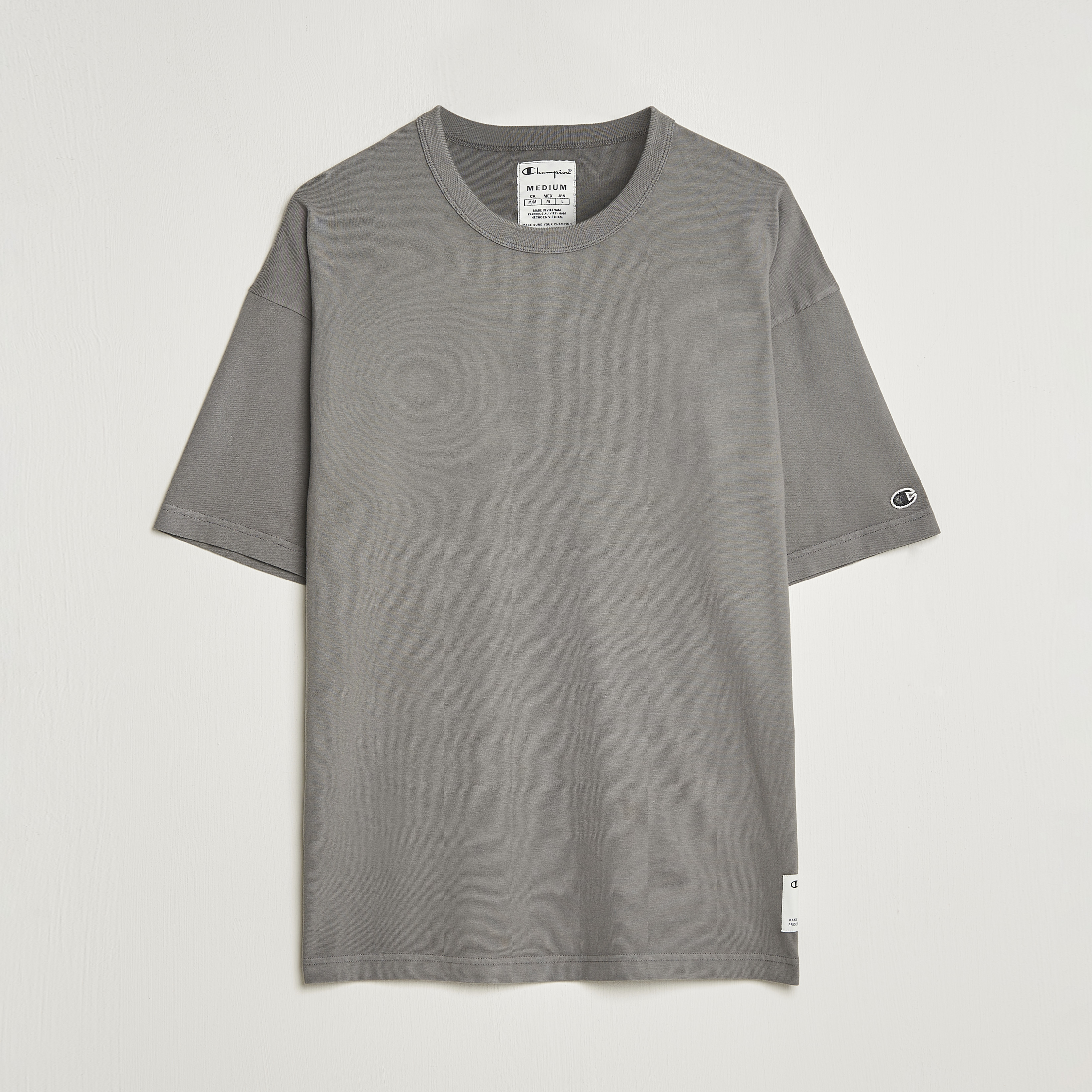 Champion Heritage Garment Dyed T-Shirt Dark Grey at CareOfCarl.com