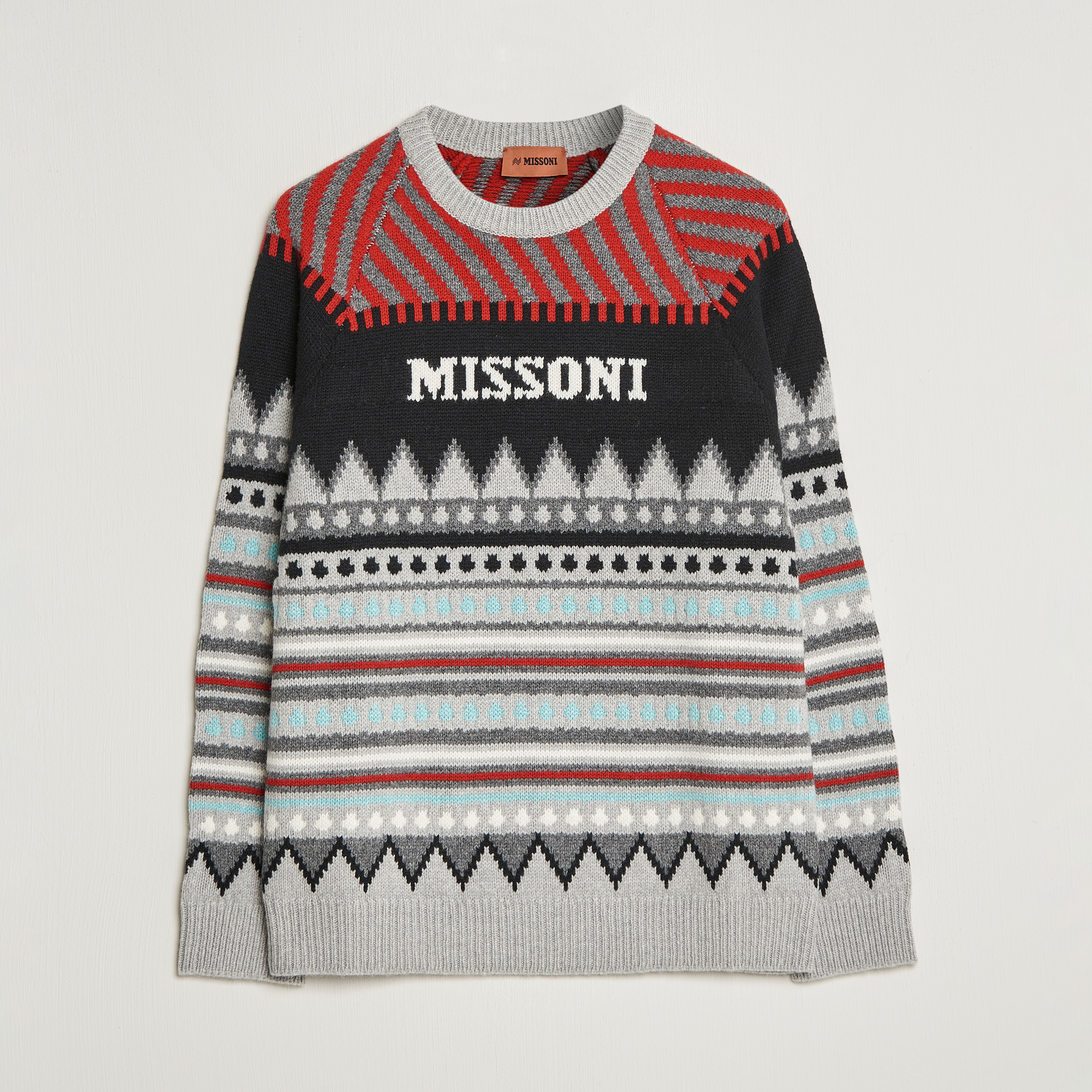 WACKOMARIA RECORDS JACQUARD SWEATER グレー WACKOMARIA RECORDS JACQUARD SWEATER グレー