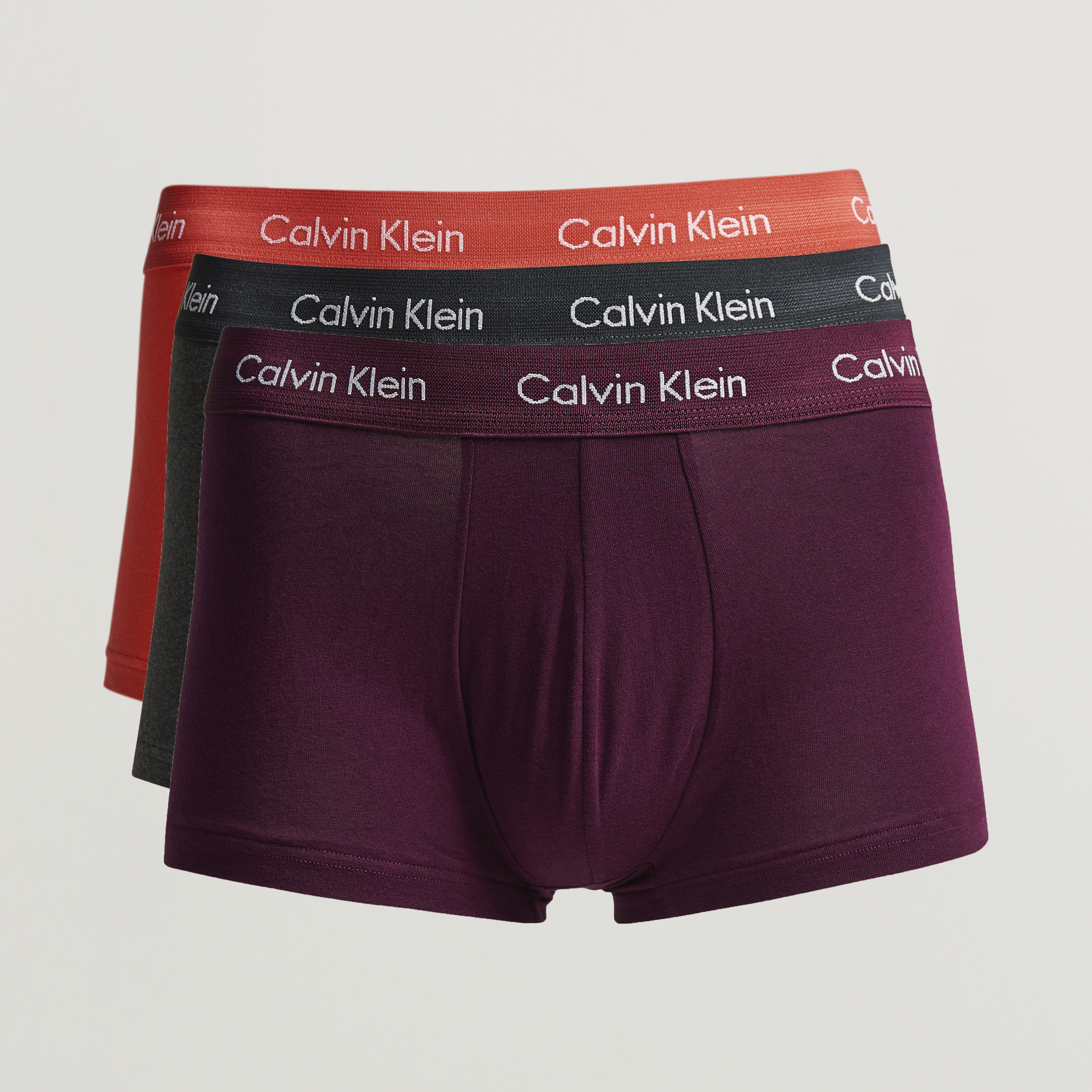 Calvin Klein Underwear LOW RISE TRUNK 3 PACK - Pants - rhone/charcoal/orange/grey  - Zalando.de