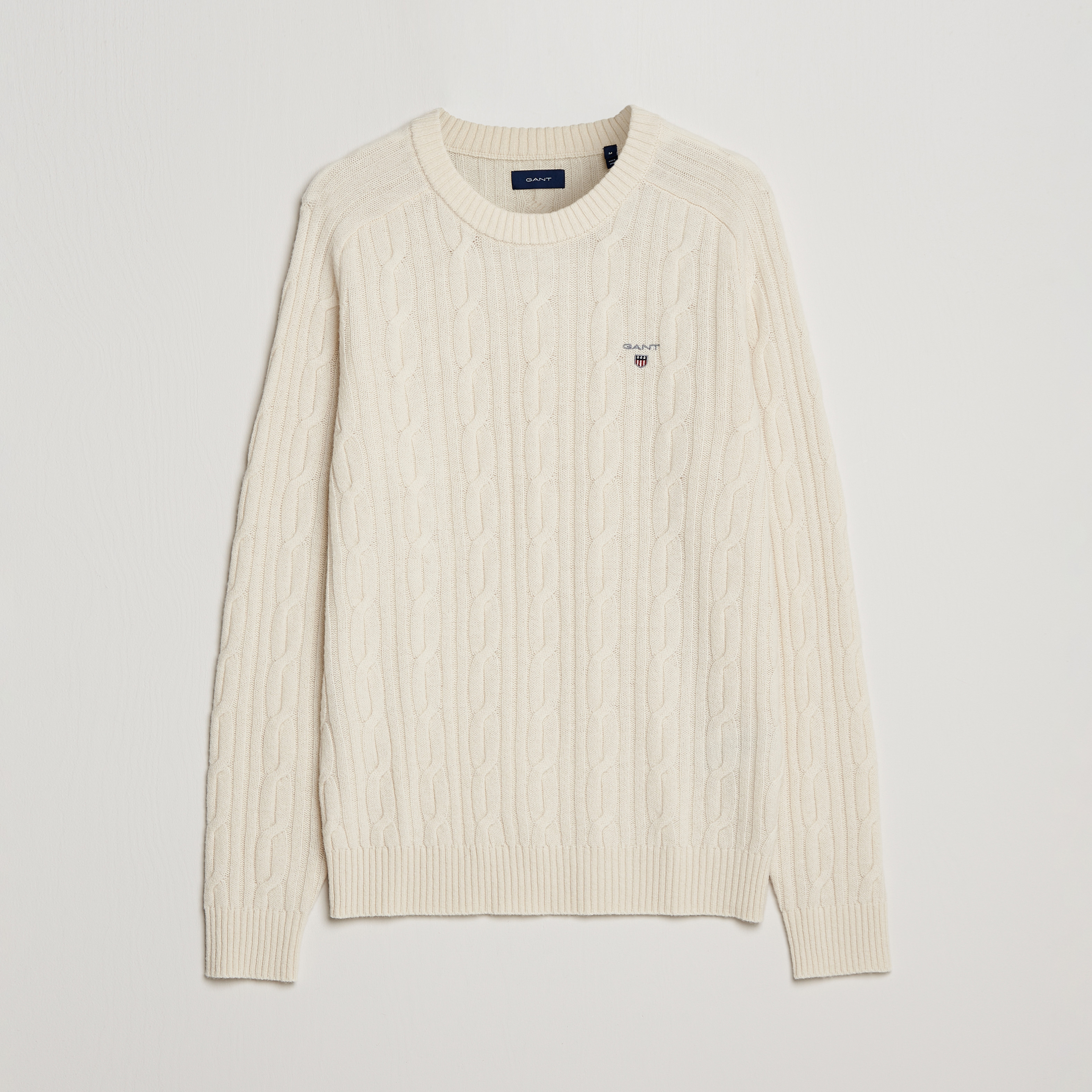 Gant Men Brown Cable Knit Pullover