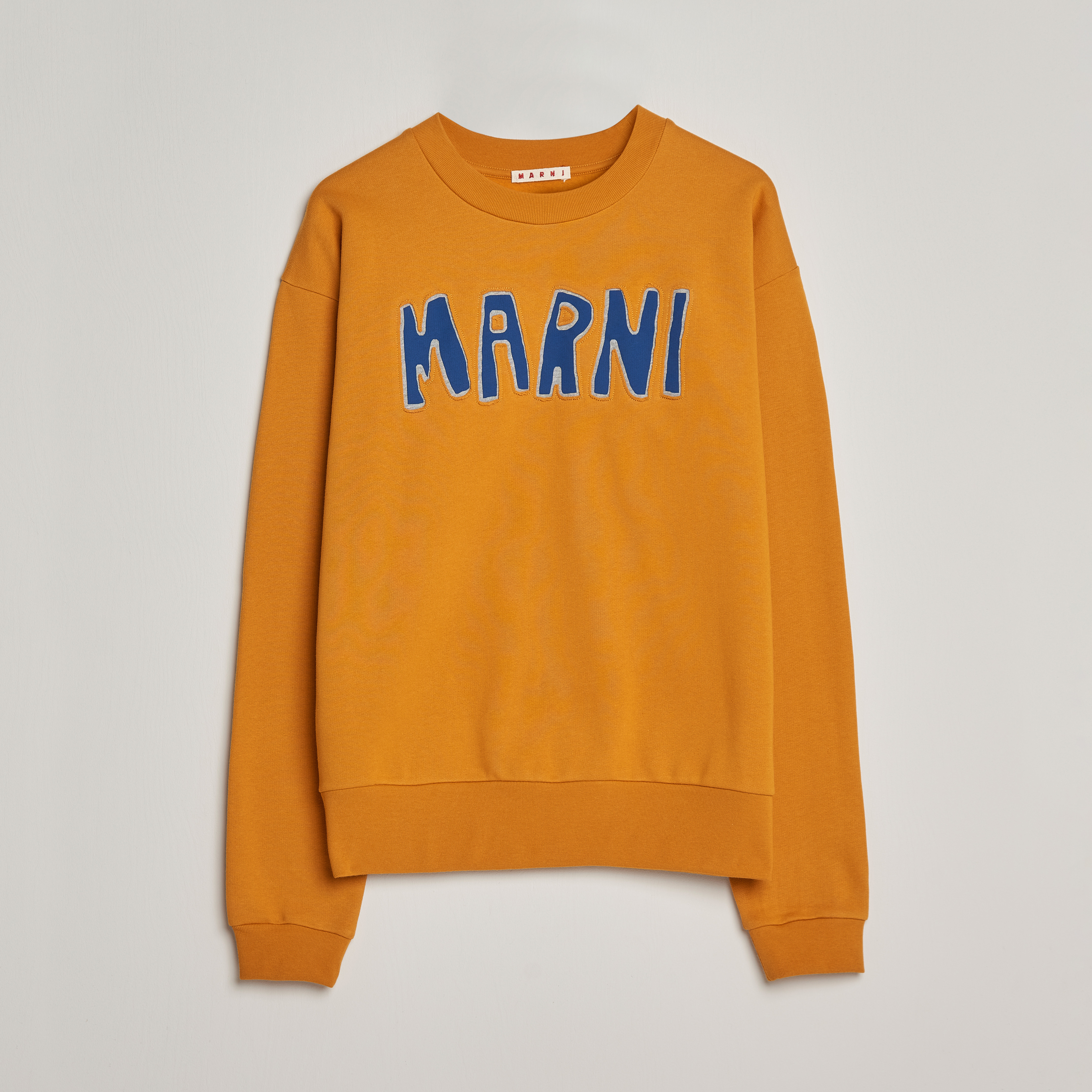 スウェット・トレーナー MARNI MUSTARD COTTON SWEATSHIRT Marni Brushed Logo Sweatshirt Yellow at CareOfCarl.com