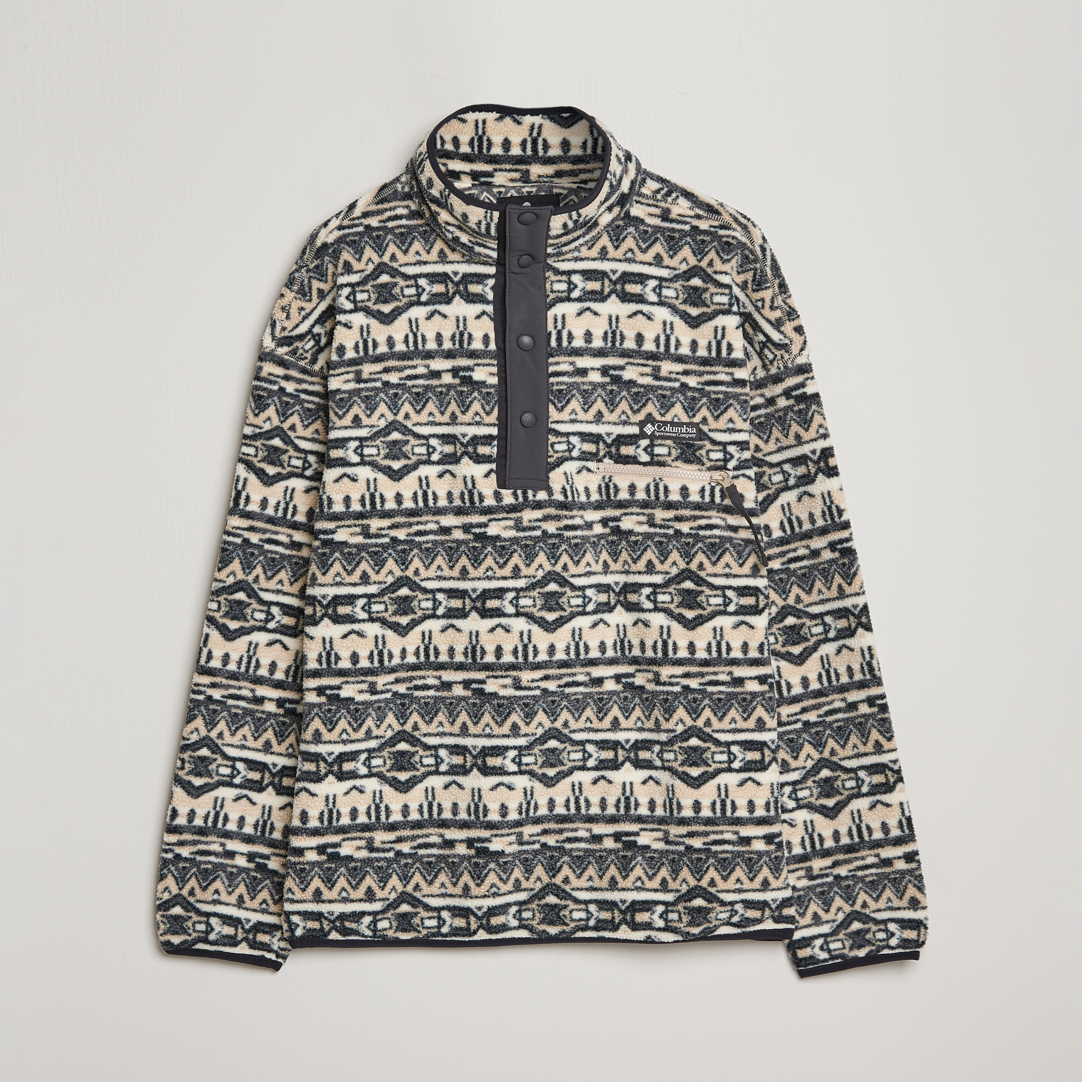 Columbia Helvetia Half Snap Fleece Ancient Fossil 80s Print at