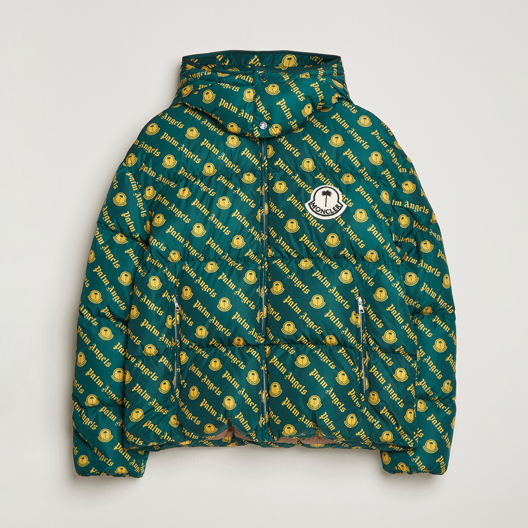 8 Moncler Genius Palm Angels Thompson Down Jacket Green at