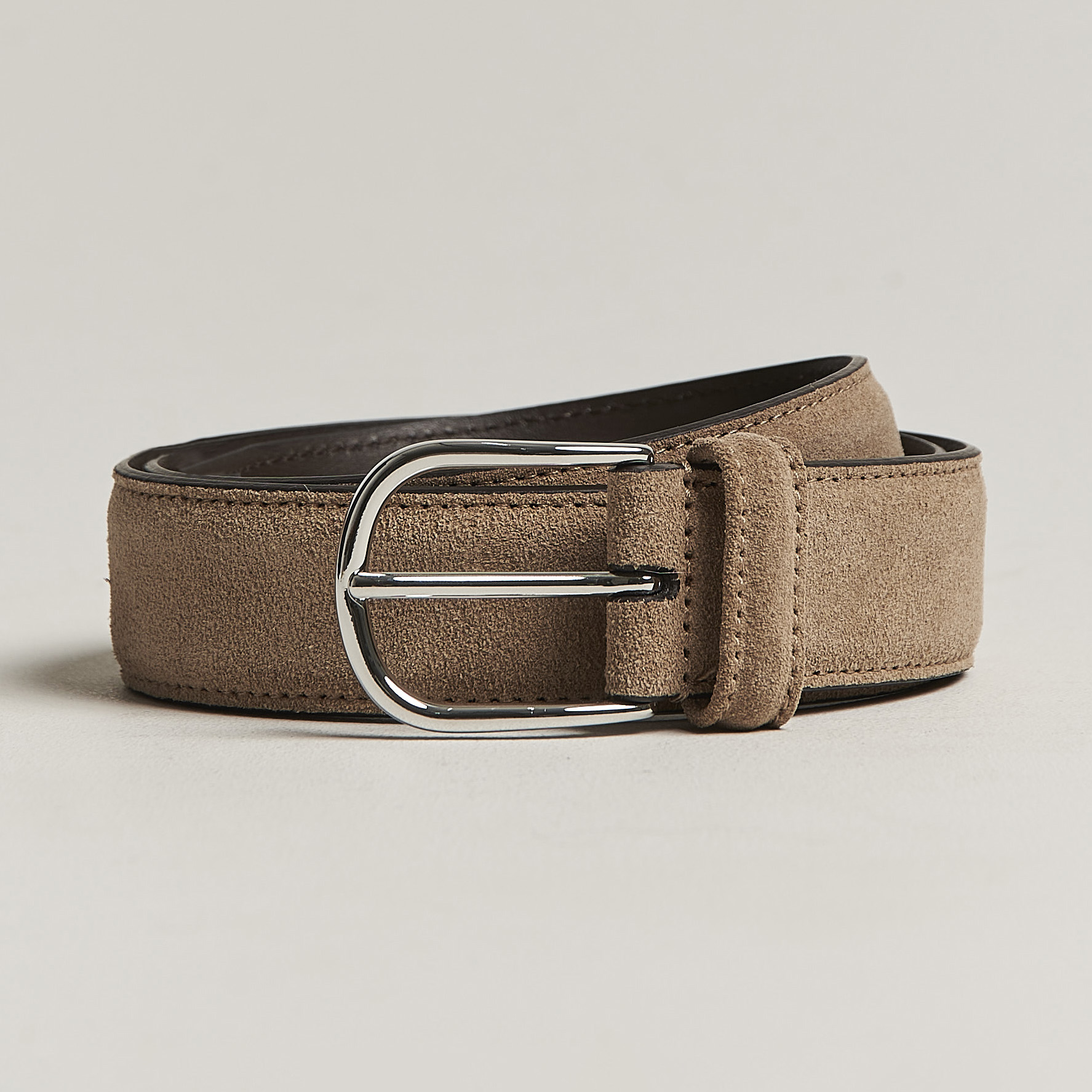 Anderson's Suede 3,5 cm Belt Beige at CareOfCarl.com