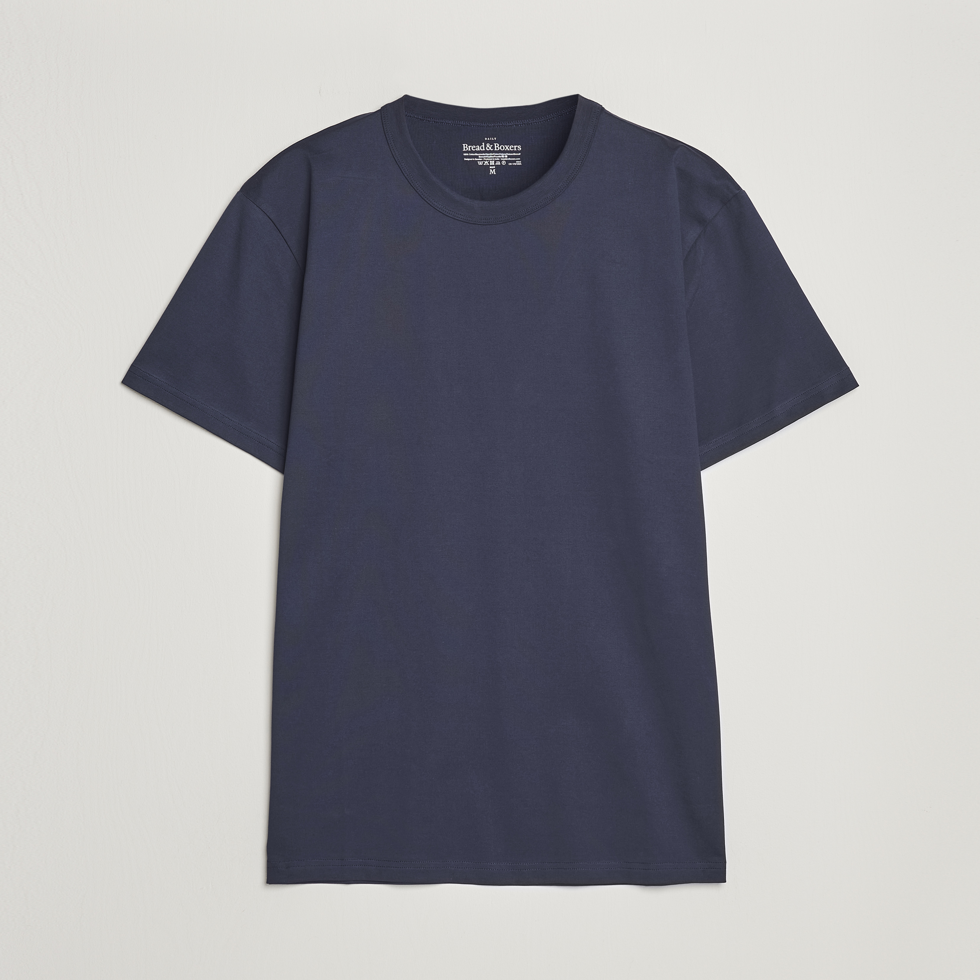 Bread & Boxers Pima Cotton Crew Neck T-Shirt Navy Blue at CareOfCarl.com