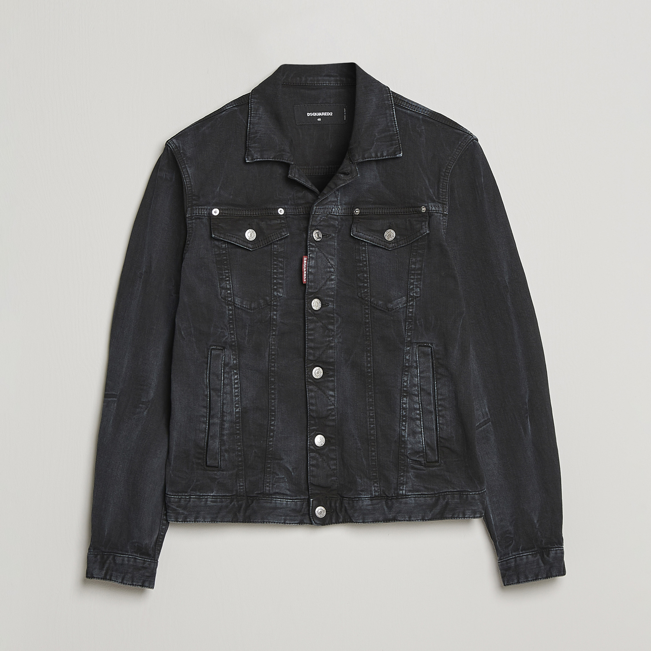 DSQUARED2 ブラック ジャンパー 48 高級 Men's luxury jacket - Dsquared2 nylon bomber jacket.